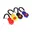 geel, paars, rood, zwart