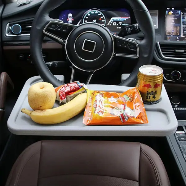 Auto Laptop Bureau Auto Met Multifunctionele Stoel - Eettafel Stuurwiel Bureau - Auto Stuurwiel Lade Drinkhouder - Eettafel - Auto - Bekerhouder - thumbnail