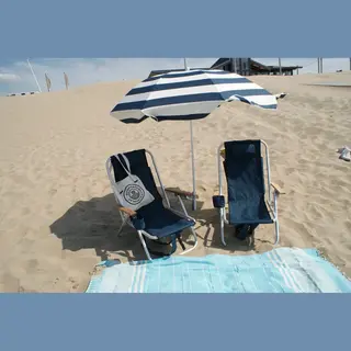 Strandstoel Verstelbaar Rugleuning 4 Standen Rugzak Inklapbaar Beach Chair Opvouwbaar