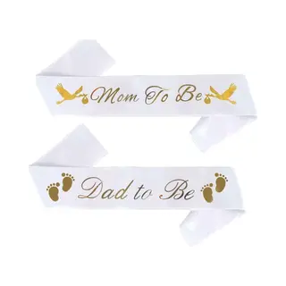 Babyshower Of Genderreveal Sjerpen Set Mommy En Daddy To Be Wit Met Goud - Baby - Sjerp - Geboorte - Zwanger - Babyshower