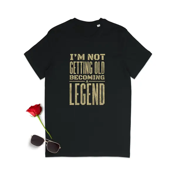Stanley/Stella T Shirt Met Tekst, I'm Not Getting Old Becoming A Legend - Grappig Heren T Shirt - Leuk Dames Tshirt - Vrouwen En Mannen T Shirt Met Quote - Unisex thumbnail