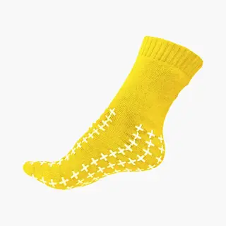 Antislip Sokken - Maat 43-46 - Geel - Ziekenhuis Sokken - Voor Dames En Heren