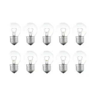 Huismerk Gloeilamp | Grote Fitting E27 | Kogellamp | Helder | 45mm | 15W