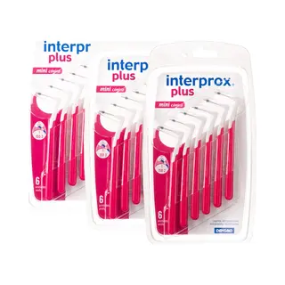 Interprox Plus Mini Conical - 2 Tot 4 Mm - Rood - 3 X 6 Stuks - Voordeelpakket