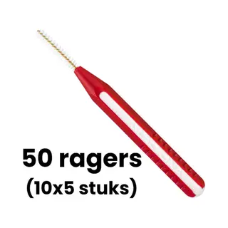 Lactona Easygrip Ragers Recht-X-Small - 3mm - Rood - 10 X 5 Stuks - Voordeelverpakking
