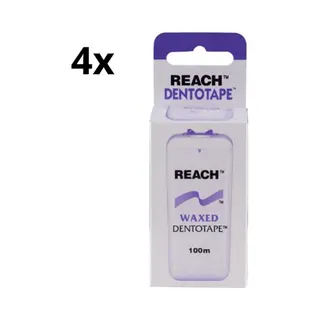 Johnson & Johnson Reach Dentotape Waxed - 4 X 100 M - Voordeelverpakking