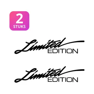 Auto Stickers Limited Edition - Zwart - 2 Stuks - Hoogwaardig Vinyl - Autostickers Wrap Folie - Geschikt Voor Alle Automerken - Auto Accessoires