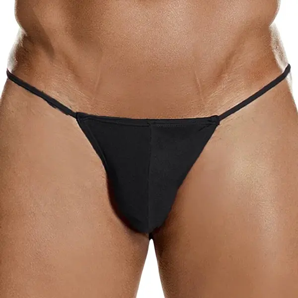 Sexy Heren G-String – Verleidelijke String Slip Voor Mannen – One Size – Zwart – Ultra Comfortabel Ondergoed Met Bikini Design thumbnail
