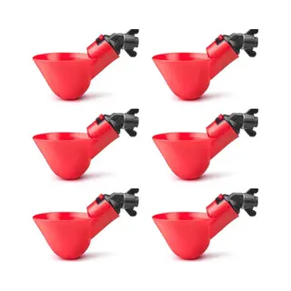 Drinkcup Voor Kuikens En Kippen (worden Per 6 Verkocht) - Drinksysteem Voor Kippen Kuikens En Knaagdieren - 6 Stuks - Rood
