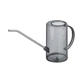 Binnen 1 Liter Kunststof Rvs Plantengieter Met Lange Tuit - Grijs - Voor Kamerplanten En Bloemen