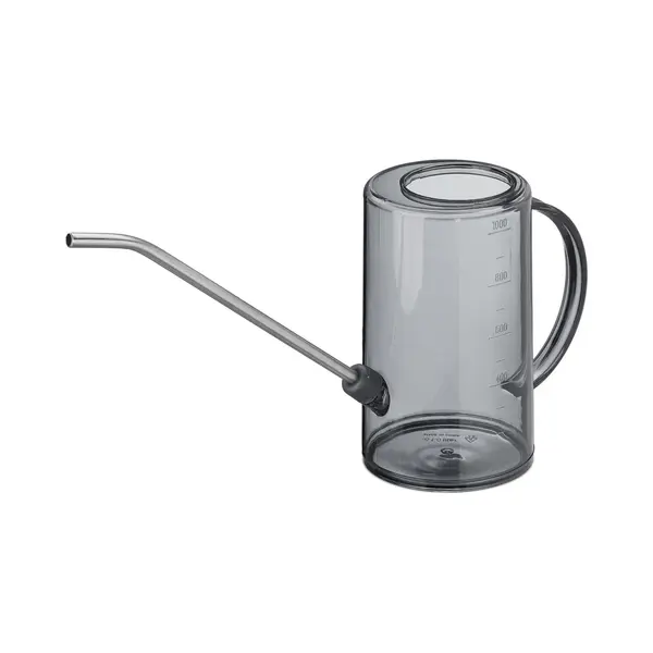 Binnen 1 Liter Kunststof Rvs Plantengieter Met Lange Tuit - Grijs - Voor Kamerplanten En Bloemen thumbnail