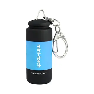 Mini Led-Zaklamp - Usb-Aansluiting - Oplaadbaar - Draagbaar - Waterdicht - Voor Camping - Oplaadbare Sleutelhanger Micro Zaklamp - Blauw