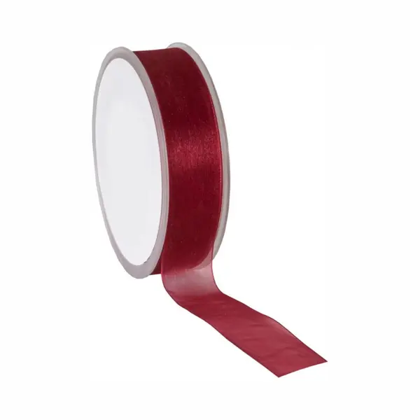 Kp Bordeaux Organza Lint 15 Mm / 50 Mtr. thumbnail