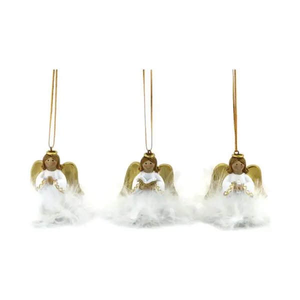 Home Society Kerst Ornament Engel Wit 3 Stuks thumbnail