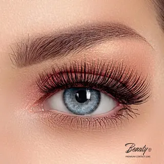 Beauty® Kleurlenzen - London Blue - Jaarlenzen Met Lenshouder - Blauwe Contactlenzen