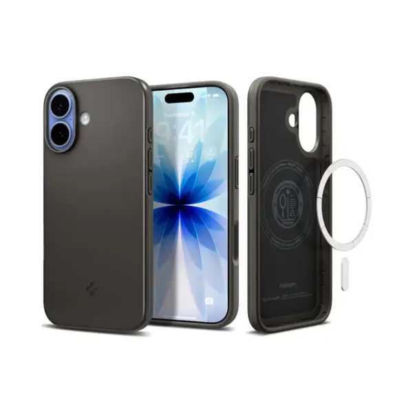 Spigen Thin Fit (MagFit) Handy-Schutzhülle 16 cm (6.3") Cover Dunkles Grau thumbnail