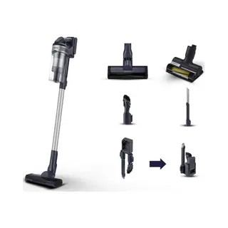 Samsung VS15A60AGR5 Steelstofzuiger Batterij/Accu Droog Zakloos 0,8 l 410 W Zwart, Zilver