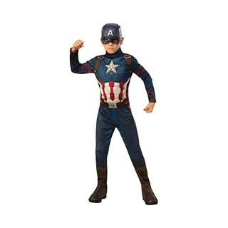 Rubie's Officieel Kostuum Captain America, Avengers Endgame, Klassiek, Kindermaat S, 3-4 Jaar, Lichaamslengte 117 Cm