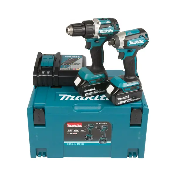 Makita - Kit Dlx2189tj (ddf484 + Dtd15X 5, 0 Ah + Dc18rc + Makpac 3) thumbnail