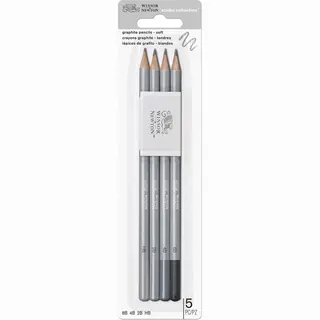 Winsor & Newton 0490004 Graphitstifte Set Mit Radiergummi, 4 Skizzierstifte In 8B, 4B, 2B Und Hb, 1 Stück (1er Pack)