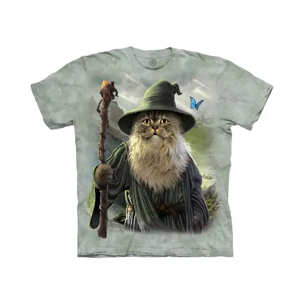 The Mountain Unisex-Erwachsene Catdalf T-Shirt, Grün, Small thumbnail