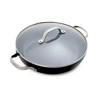 GreenPan Valencia Pro Harteloxierte Gesunde Keramik Antihaft 28 Cm Bratpfanne Mit Deckel, Pfas-frei, Edelstahl-Griff, Induktion, Spülmaschinenfest,