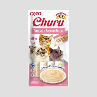 Inaba Foods Ciao Churu Thunfisch mit Lachs Rezept Katzenleckerei Lachs, Thunfisch 14 g
