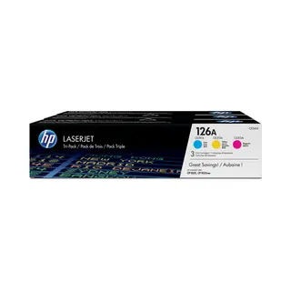 Hp 126A 3-pack Cyan/Magenta/Yellow Original LaserJet Toner Cartridges