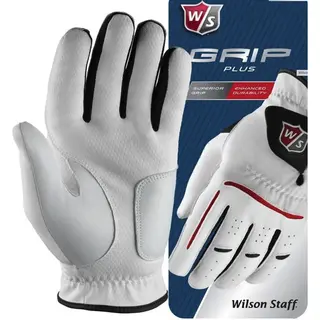 Wilson Staff Men Grip Plus Golf Glove, Mrh, S - White, S