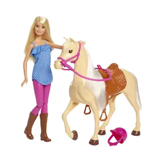 Barbie Basis Paard/Pop (Blond)