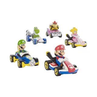 Hot Wheels Mario Kart Collection of 1:64 Scale Die-Cast Replica Vehicles, Toy Collectibles