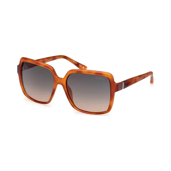 Guess Woman Guess GU00157 53P Sunglasses Injected Havana Green Squared Normal thumbnail