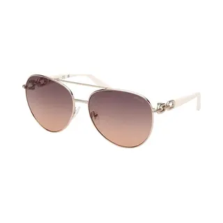 Guess Woman Guess GU00158 32B Sunglasses Metal Gold Smoke Pilot Normal