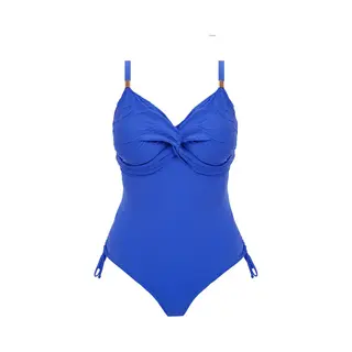 Badeanzug, Twist, Damen Fantasie Beach Waves Ultramarine