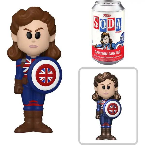 Funko Vinyl Soda, Agent Carter - Captain Carter - Marvel What If - Collectable Vinyl Figure - Gift Idea - Official Merchandise - Toys For Kids & thumbnail