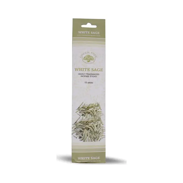 Green Tree Candle Green Tree - Wierook - Wierookstokjes - Wierooksticks - Incense Sticks - Witte Salie - White Sage - 2 Pakjes thumbnail