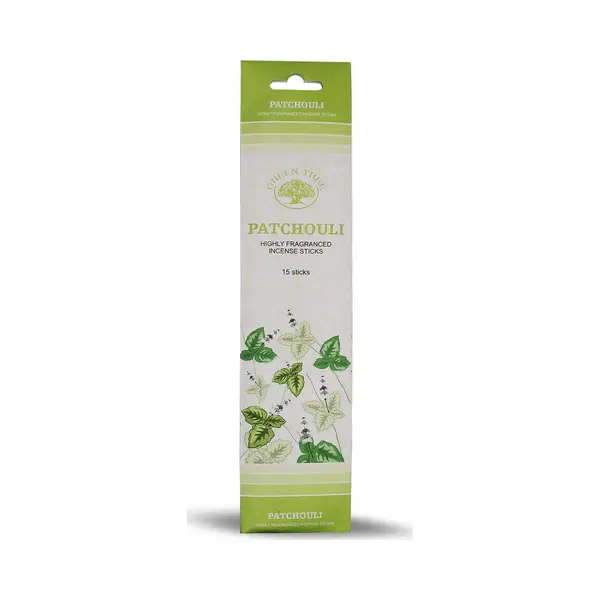 Green Tree Candle Green Tree - Wierook - Wierookstokjes - Wierooksticks - Incense Sticks - Patchouli - 2 Pakjes thumbnail