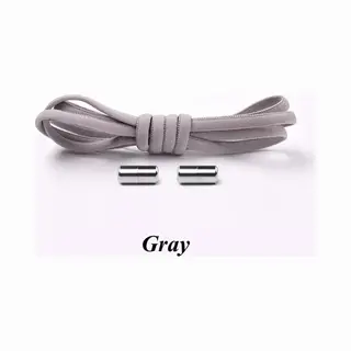Grijze Schoenveter Met Magneet Ronde Elastische Ideaal Voor Kinderen En Volwassenen - Magnetische Schoenveters Unisex