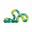 blauw, geel, groen