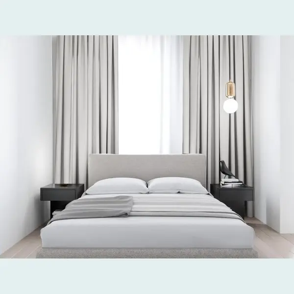 Maroyathome Elsa - Gordijn - Verduisterend - Met Plooiband - Kant-en-klaar - 150x250 Cm - 150 Cm Breedte En 250 Cm Lengte - Licht Grijs - 1 Stuk thumbnail