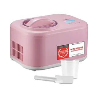 Tzs First Austria IJsmachine – Zelfvriezende Ice Cream Maker Met Compressor – 1L – Roos