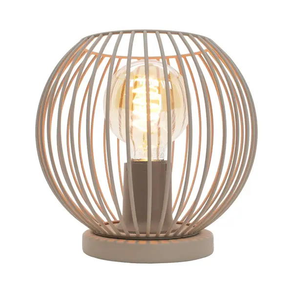 Eglo Lindero Tafellamp - E27 - Ø 20 Cm - Zandkleur/Beige thumbnail