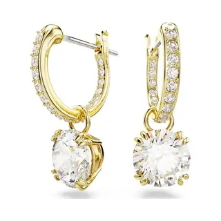 Swarovski 5638802 Ohrring Ohrringe zum Klipsen Metall Gold, Weiß