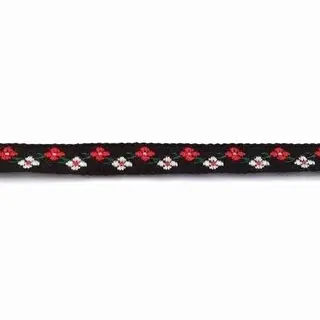 Allernieuwste Fournituren - Geweven Sierband - 0.8cm Breed - Lint - Stof - Applicatie - Afwerkband - Lengte 19.5m - Zwart