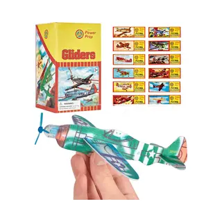 Henbrandt 48 Stuks Foam Vliegtuigen - Uitdeelcadeautjes - Fighter Gliders Vliegtuig - Zweefvliegtuigen - Model, Foam Vliegtuig In Display