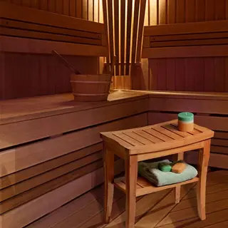 Decopatent® Bamboe Badkamer Sauna Bankje - 48cm - Met Opbergruimte