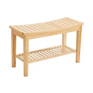Robuste Badezimmer-Bank Aus Bambusholz - Stabile Holzbank Für Das Badezimmer - Praktisch Als Badhocker / Badstuhl - Decopatent