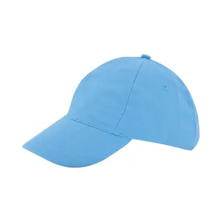 Kinder 5 Panel Cap - 100 % Geborsteld Katoen - Lichtblauw