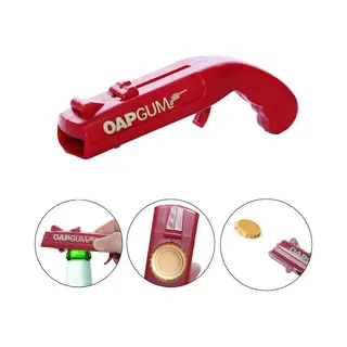 Cap Gun - Bierdop Schieter - Flesopener - Bieropener - Bier Cadeau - Bierfles Opener - Bier Cadeau - Rood