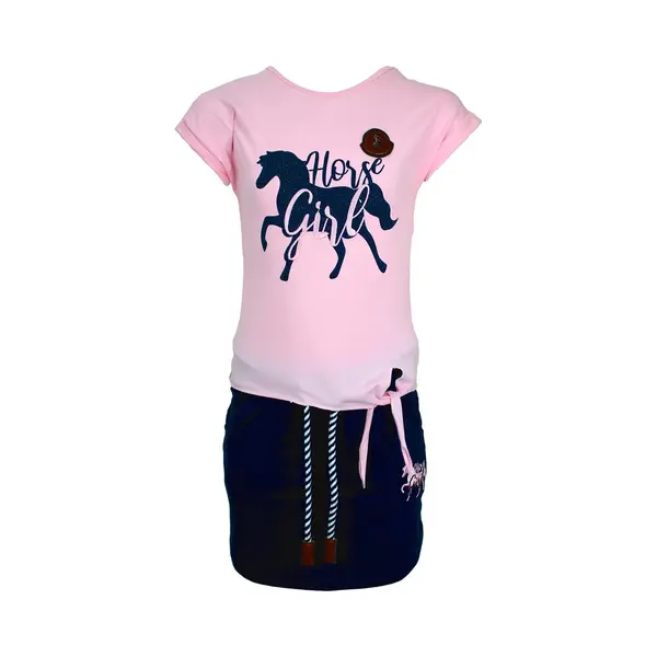 S&C Setje Horsegirl Roze Kids & Kind Meisjes Blauw/Roze - Maat, 98/104 thumbnail